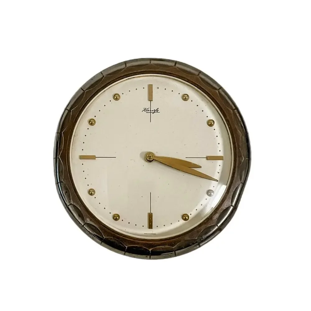 Vintage Kienzle 8-Day 5 Rubis Mid-Century Dresser/Desk Clock Made in Germany